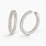 Orecchini a Cerchio Mabina in Argento con Zirconi - 563470