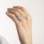Anello in Oro Bianco con Diamanti e Smeraldo - KLID728-S