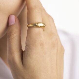 Anello da Donna in Oro Giallo con Diamanti – AN4672/GS