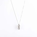 Collana con Pendente in Oro Bianco con Diamanti - CL009AV173