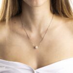 Collana Girocollo in Oro Bianco e Perla – CL79