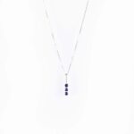 Collana Girocollo in Oro Bianco con Zaffiri e Diamanti – GC075-Z