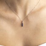Collana Girocollo in Oro Bianco con Zaffiri e Diamanti – GC075-Z
