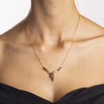 Collana Fiocco in Oro Giallo con Rubini e Diamanti - HBJN344