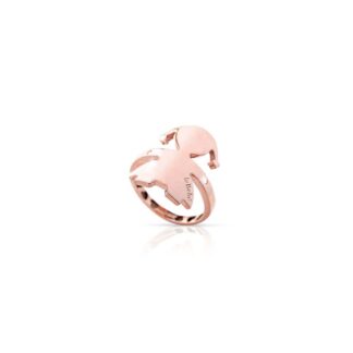 Anello Le Bebé in Oro Rosa e Diamanti con Bimba - Abbracci - LBB124-N