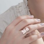 Anello Le Bebé in Oro Rosa e Diamanti con Bimba - Abbracci - LBB124-N