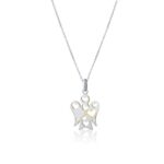 Collana Roberto Giannotti in Oro Giallo e Bianco Angelo e Cuori - Angeli - NKT319