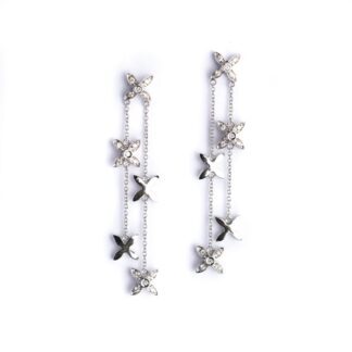 Orecchini Pendenti in Oro Bianco con Diamanti - OR707AV35M