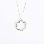 Collana con Pendente in Oro Bianco con Diamanti - PE1205AV5L
