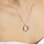 Collana con Pendente in Oro Bianco con Diamanti - PE1205AV5L