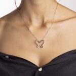 Collana con Pendente Farfalla in Oro Bianco con Diamanti - PE16LTG27L