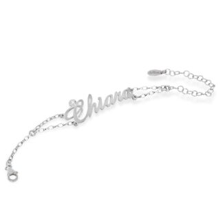 Bracciale con Nome Artlinea in Argento con Swarovski - Nomi ed Iniziali Silver - ZBS1NOME-LB