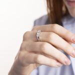 Anello Trilogy in Oro Bianco con Diamanti - 126651685