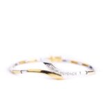 Bracciale in Oro Bianco e Giallo con Diamanti - 12DI02