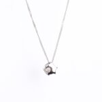 Collana con Ciondolo in Oro Bianco con Diamanti - 160T02