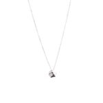 Collana con Ciondolo in Oro Bianco con Diamanti - 160T02