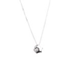 Collana con Ciondolo in Oro Bianco con Diamanti - 160T02
