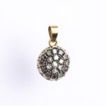 Pendente in Oro Giallo e Argento con Rosetta di Diamanti - 28M020