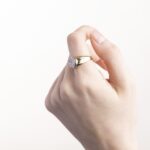 Anello Sigillo in Oro Giallo con Diamanti - AN13LTG22M