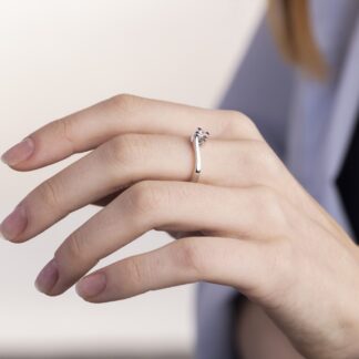 Anello Solitario in Oro Bianco con Diamante - AN20LTG50M