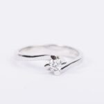 Anello Solitario in Oro Bianco con Diamante - AN20LTG50M