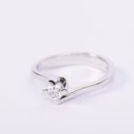 Anello Solitario in Oro Bianco con Diamante - AN20LTG50M