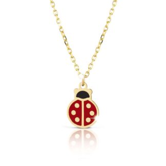 Collana Bambina Le Bebè in Oro Giallo e Smalto | Coccinella - Primegioie - PMG026