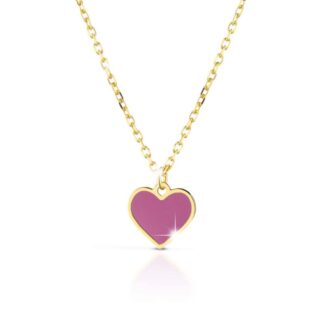 Collana Bambina Le Bebè in Oro Giallo e Smalto | Cuore - Primegioie - PMG029