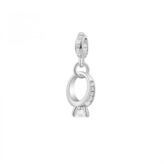 Charm Rosato in Argento con Zirconi Solitario Promessa - Storie - RZ050R