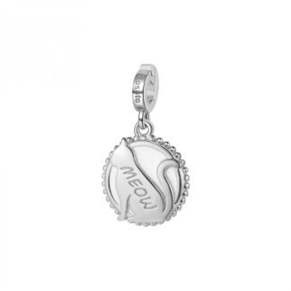 Charm Rosato in Argento con Zirconi Gatto Indipendenza - Storie - RZ175R