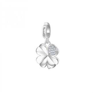 Charm Rosato in Argento con Zirconi Quadrifoglio Fortuna - Storie - RZ182R