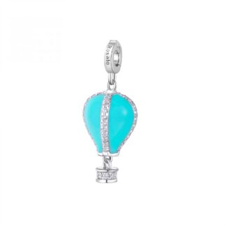 Charm Rosato in Argento con Zirconi Mongolfiera Quiete - Storie - RZ187R