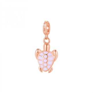 Charm Rosato in Argento con Smalto Tartaruga Vita - Storie - RZ188