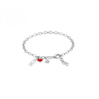 Bracciale Rosato in Argento e Smalto con Ciondoli - Got Me - RZB026