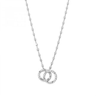 Collana Rosato in Argento con Borchie e Zirconi - Cubica - RZC040