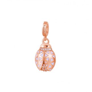 Charm Rosato in Argento con Smalto e Zirconi Coccinella Grazia - Storie - RZLE050