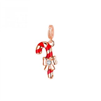 Charm Rosato in Argento con Smalto Bastoncino Gioia - Storie - RZLE054