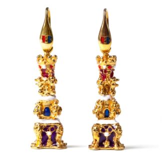 Orecchini Isola Bella in Argento e Smalto | Candelora Corona - 20000150