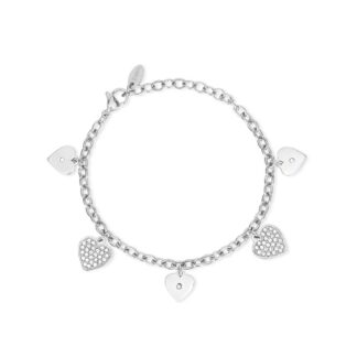 Bracciale 2Jewels in Acciaio con Zirconi e Cuori - 232237