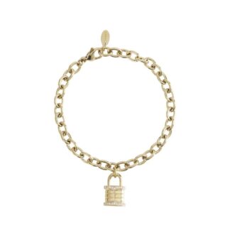 Bracciale 2Jewels in Acciaio con Zirconi e Lucchetto - 232282