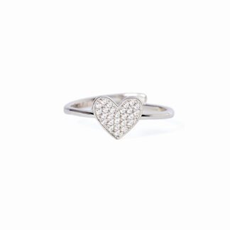Anello Mabina in Argento con Cuore e Zirconi - 523100