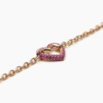 Bracciale Mabina in Argento con Cuore e Rubini Sintetici - 533547