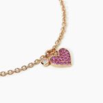 Bracciale Mabina in Argento con Cuore e Rubini Sintetici - 533552