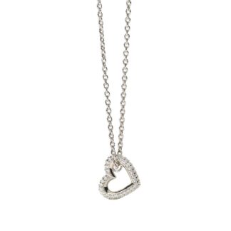 Collana Mabina in Argento con Cuore e Zirconi - 553441