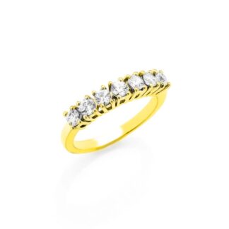 Anello Veretta in Oro Giallo con Diamanti - AN-6904-G