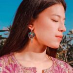 Orecchini Ziio in Argento e Vetro di Murano con Pietre Semipreziose - EAR FENICE SMALL BLU