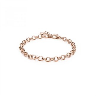 Bracciale Componibile Rosato in Argento con Maglia Forzatina - Storie - RZB016