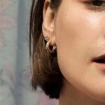 Orecchini Rosato in Argento con Borchie e Zirconi - Cubica - RZO043