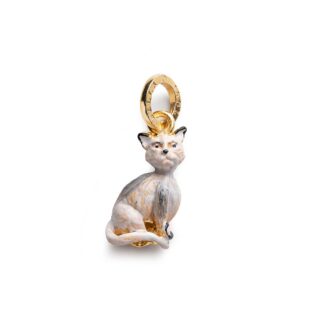 Charm Isola Bella in Argento e Smalti Gatto - 20001171