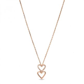 Collana Rosato in Argento con Pendenti Cuori - Got Me - RZGM01